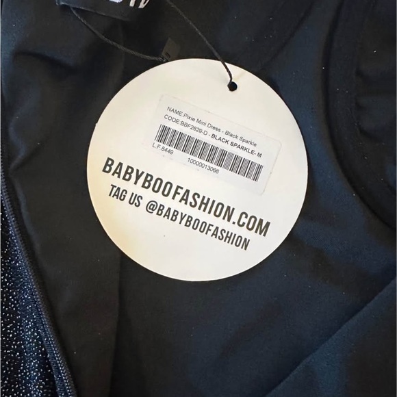 NWT Babyboo Pixie Mini Dress- Black Sparkle - Picture 6 of 6
